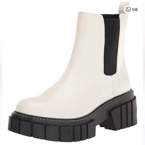 Madden Girl Pheobe White Platform Boots